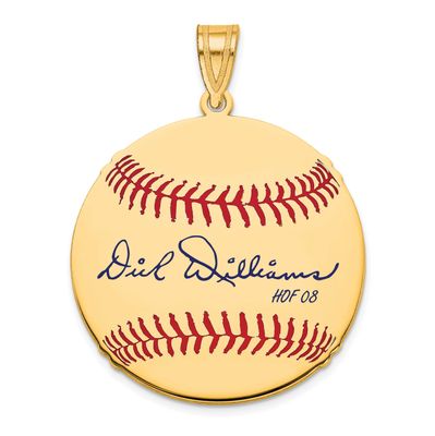 Dick Williams Hall of Fame Signature Medium Epoxy Baseball Pendant 10k Gold 1YHF10DW08, UPC: