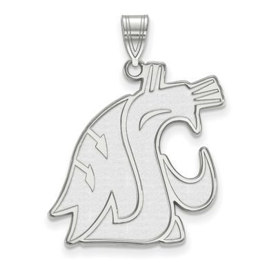 Washington State University Cougar Extra Large Pendant Sterling Silver Rhodium-plated SS004WAS, UPC…