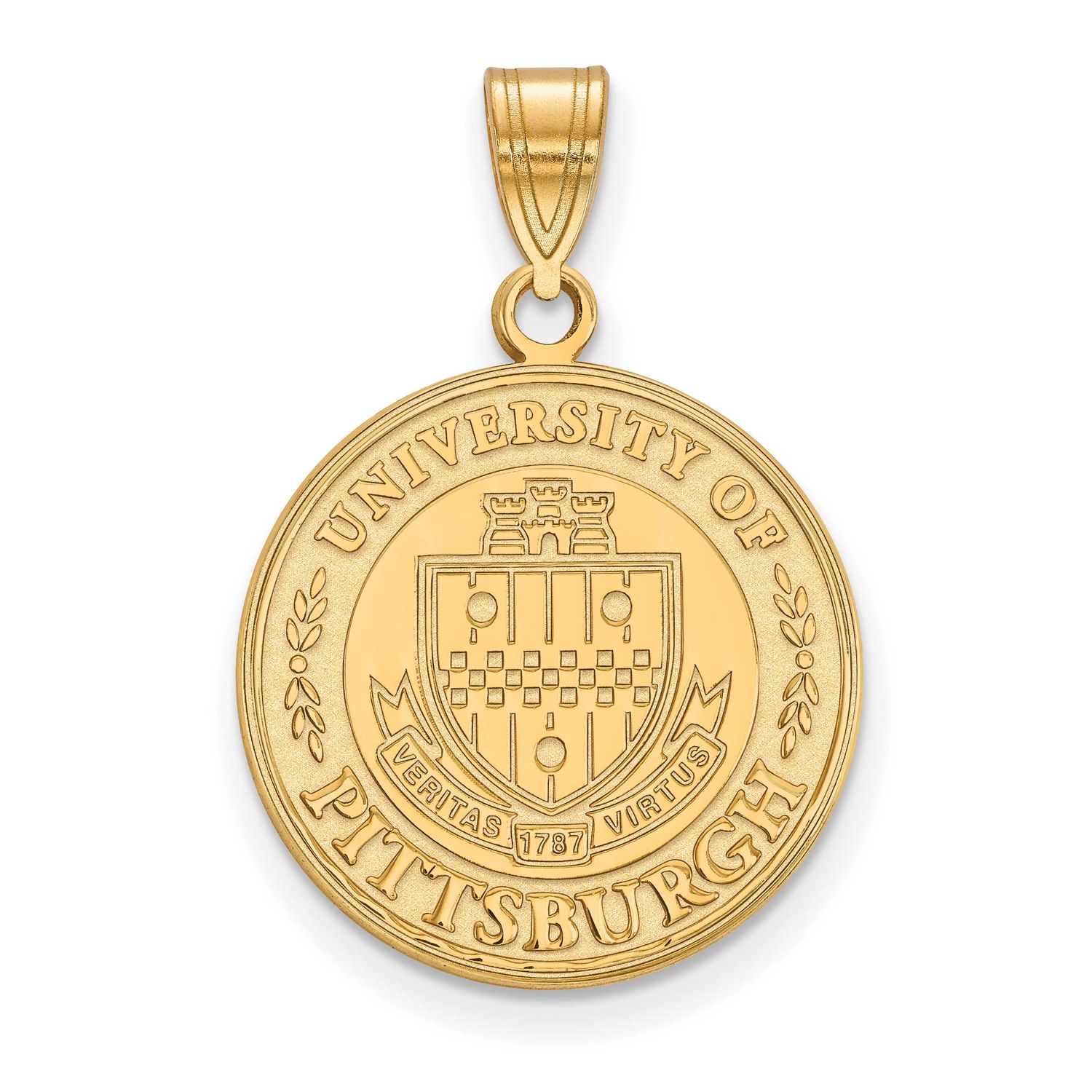 University of Pittsburgh Large Crest Pendant  14k Gold 4Y046UPI, UPC: 191101779381