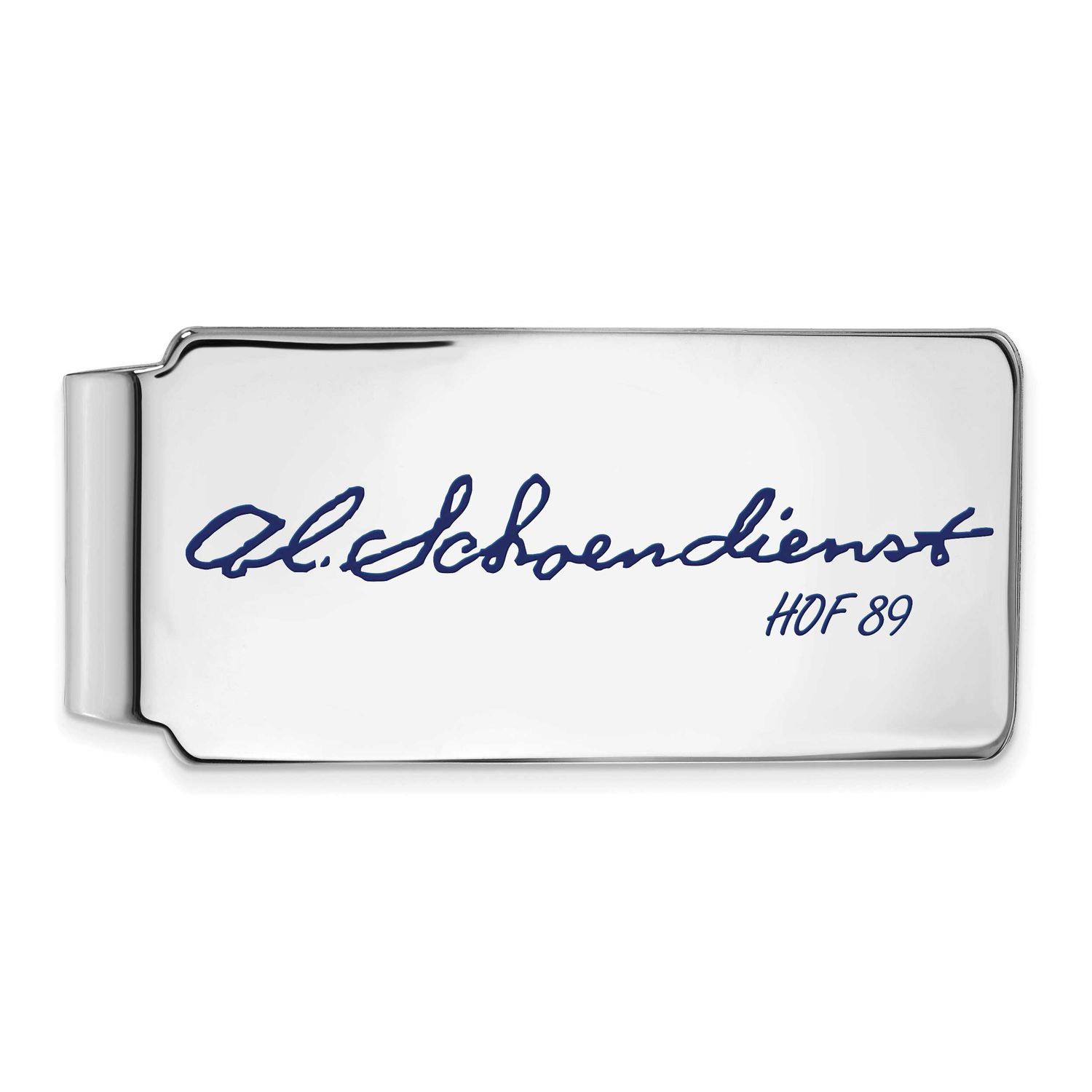 Red Schoendienst Hall of Fame Signature Epoxy Money Clip Sterling Silver SSHF04RS89, UPC: