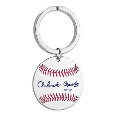 Orlando Cepeda Hall of Fame Signature Epoxy Baseball Keychain Sterling Silver SSHF03OC99, UPC: