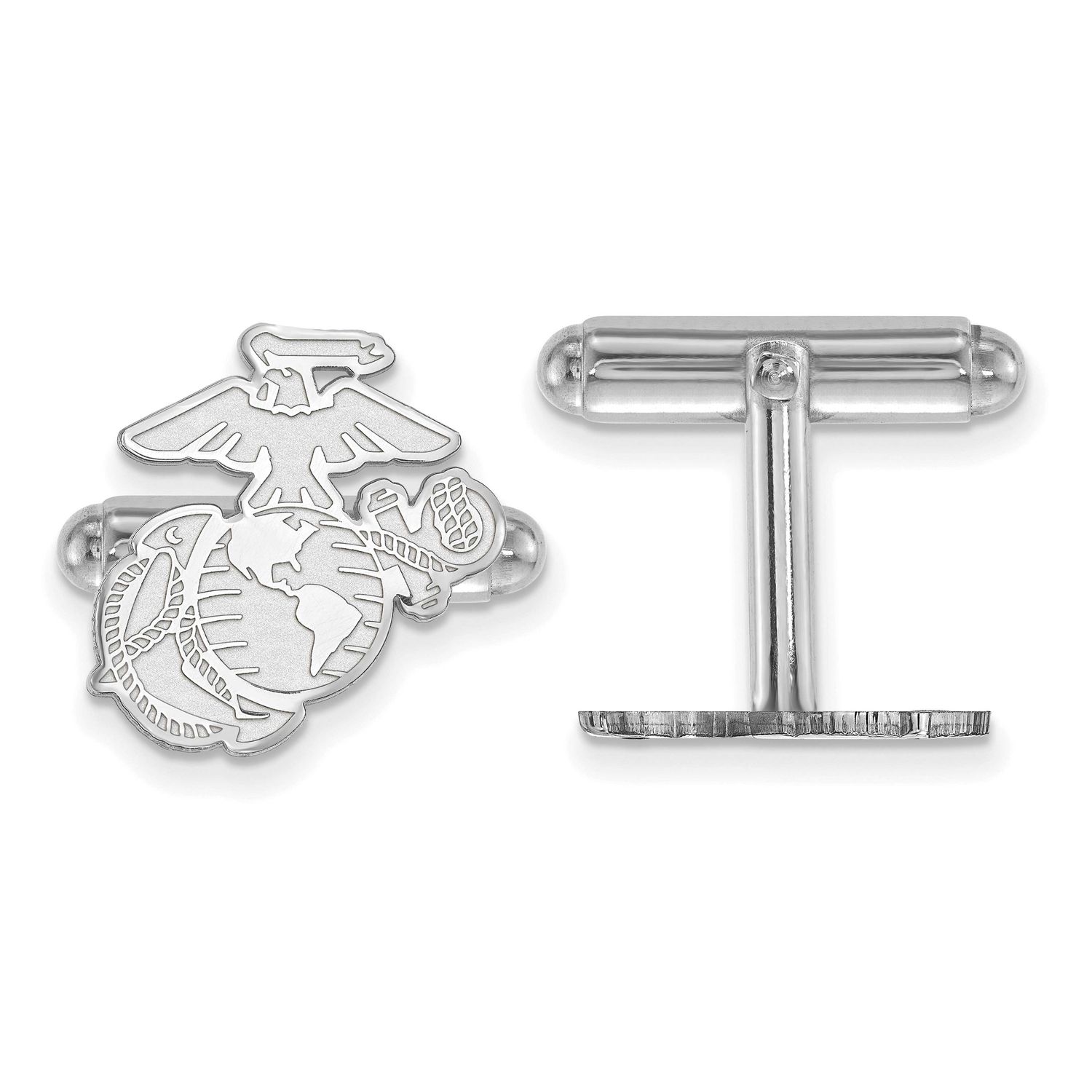 U.S. Marine Corps Cufflink 14k White Gold 4W007USMC, UPC: 191101485503
