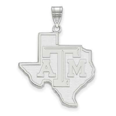 Texas A And M University State Outline Extra Large Pendant 10k White Gold 1W073TAM, UPC: 8867747931…