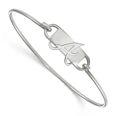 MLB Atlanta Braves Small Center 7 Inch Wire Bangle Sterling Silver Rhodium-plated SS010BRA-7, UPC: …