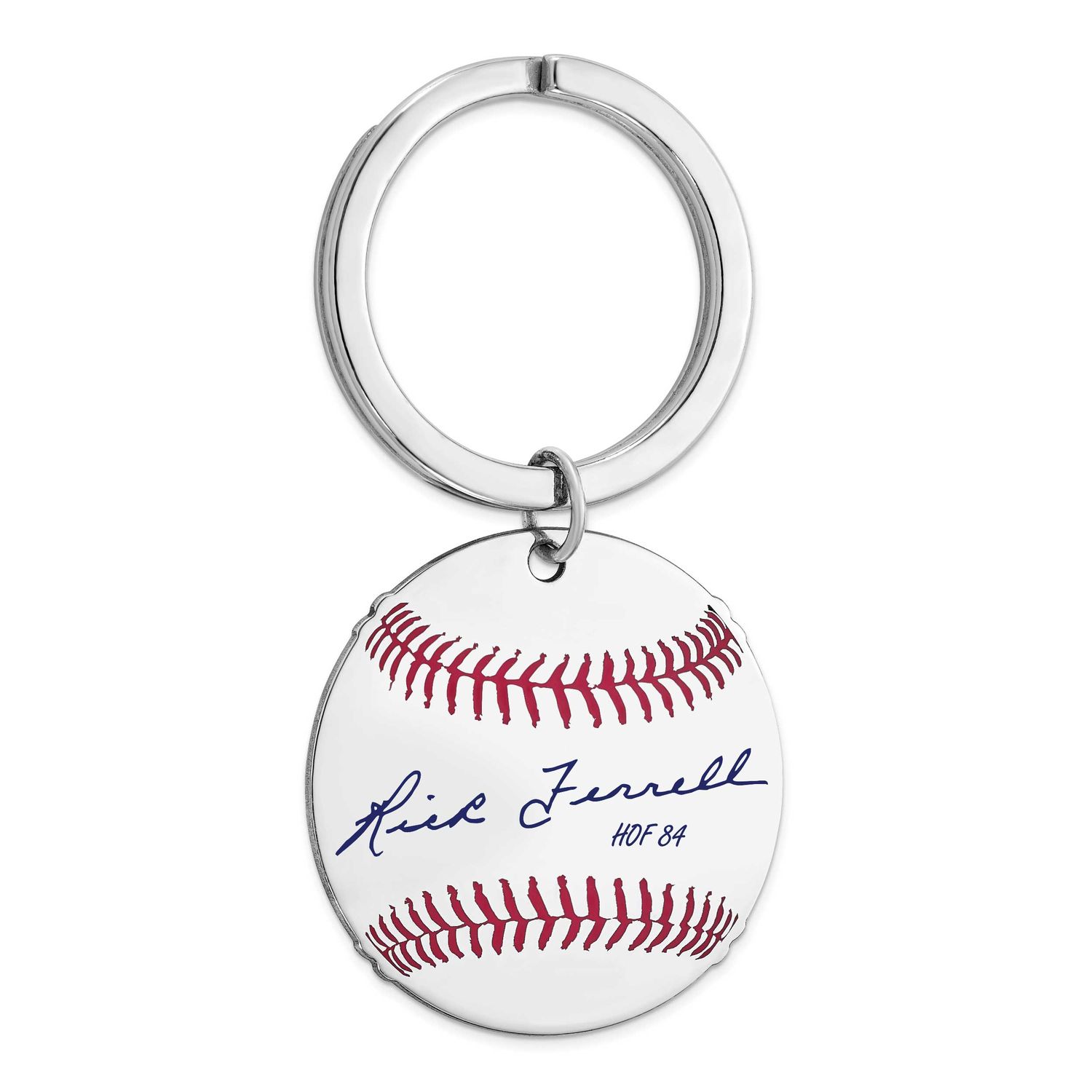 Rick Ferrell Hall of Fame Signature Epoxy Baseball Keychain Sterling Silver SSHF03RF84, UPC: