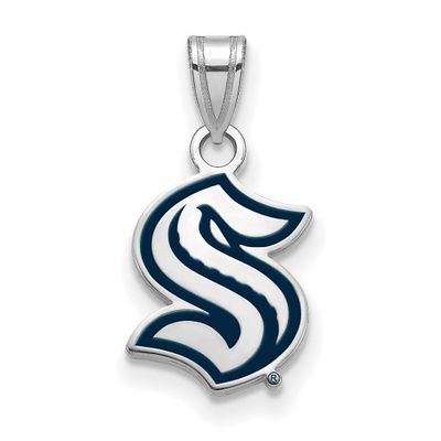 NHL Seattle Kraken Enamel Pendant Sterling Silver Rhodium-plated SS028KRA, UPC:
