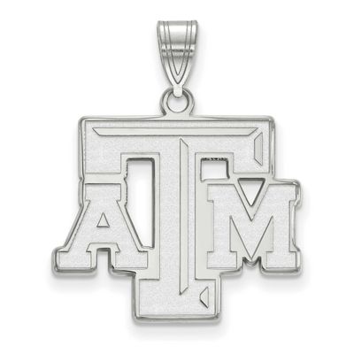 Texas A And M University T-A-M Large Pendant 14k White Gold 4W004TAM, UPC: 886774831084