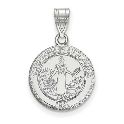 University of Alabama Medium Crest Pendant 10k White Gold 1W078UAL, UPC: 191101780875