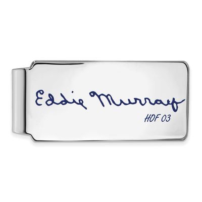 Eddie Murray Hall of Fame Signature Epoxy Money Clip Sterling Silver SSHF04EM03, UPC: