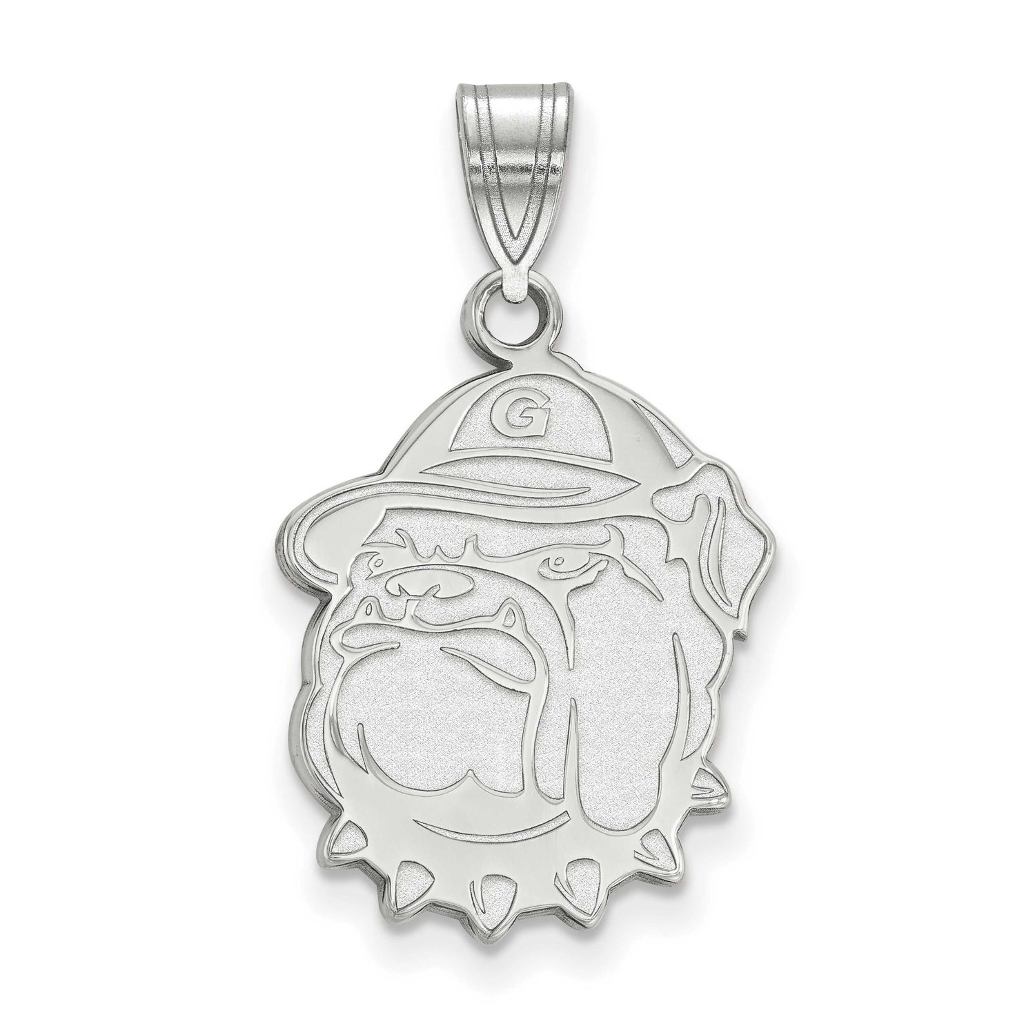Georgetown University Bulldog Large Pendant 10k White Gold 1W006GC, UPC: 886774774541