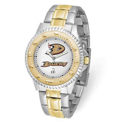 Gametime NHL Anaheim Ducks Competitor Two-Tone Quartz Watch with Date Stainless Steel XWM3361, UPC:…