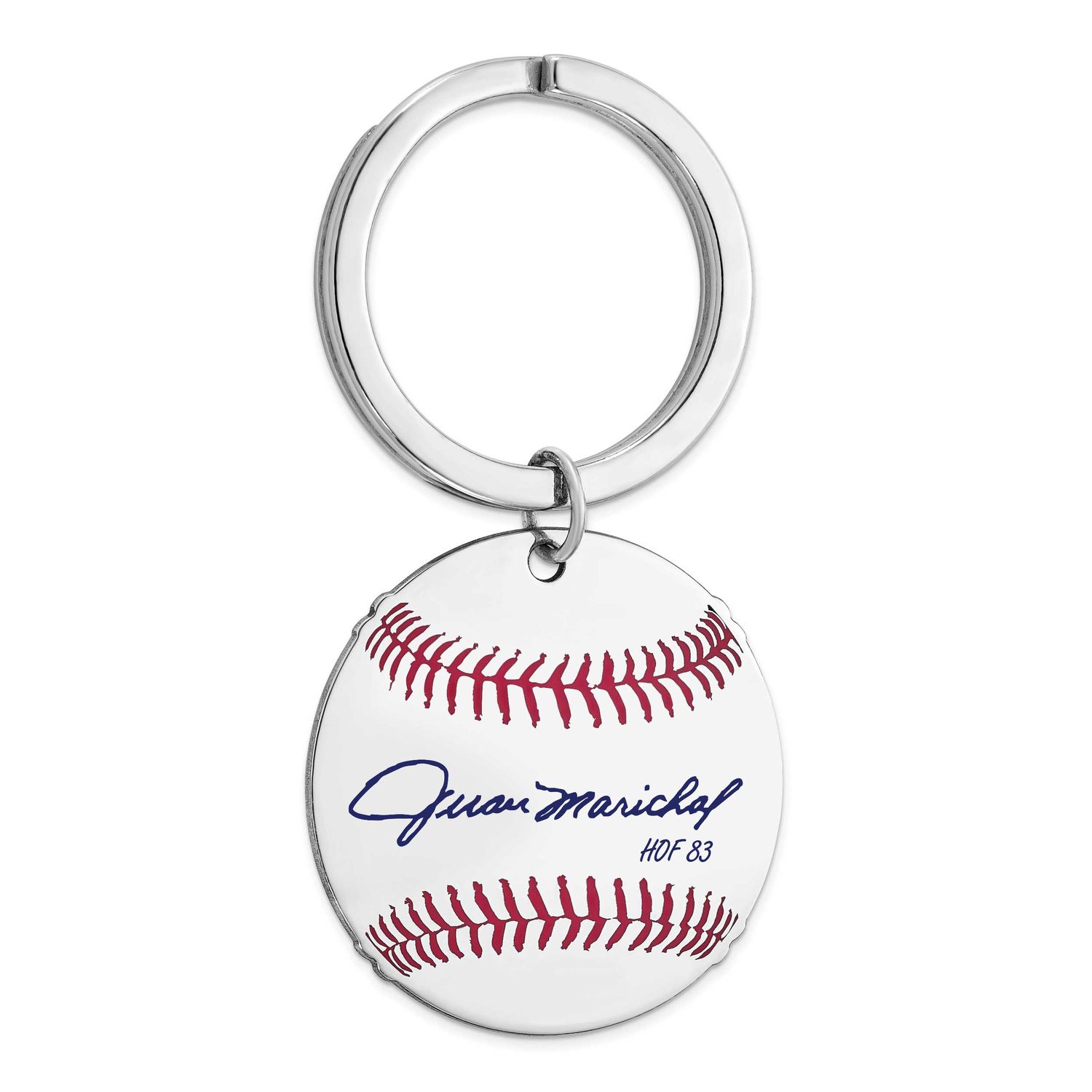 Juan Marichal Hall of Fame Signature Epoxy Baseball Keychain Sterling Silver SSHF03JM83, UPC:
