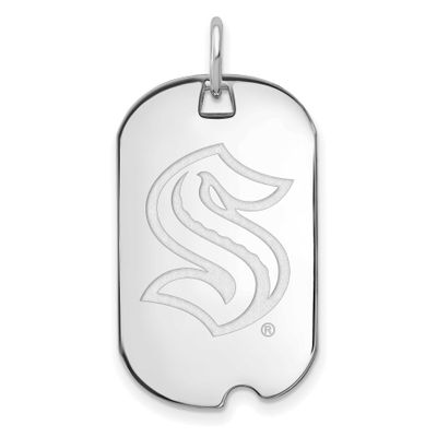 NHL Seattle Kraken Small Dog Tag Sterling Silver Rhodium-plated SS024KRA, UPC: