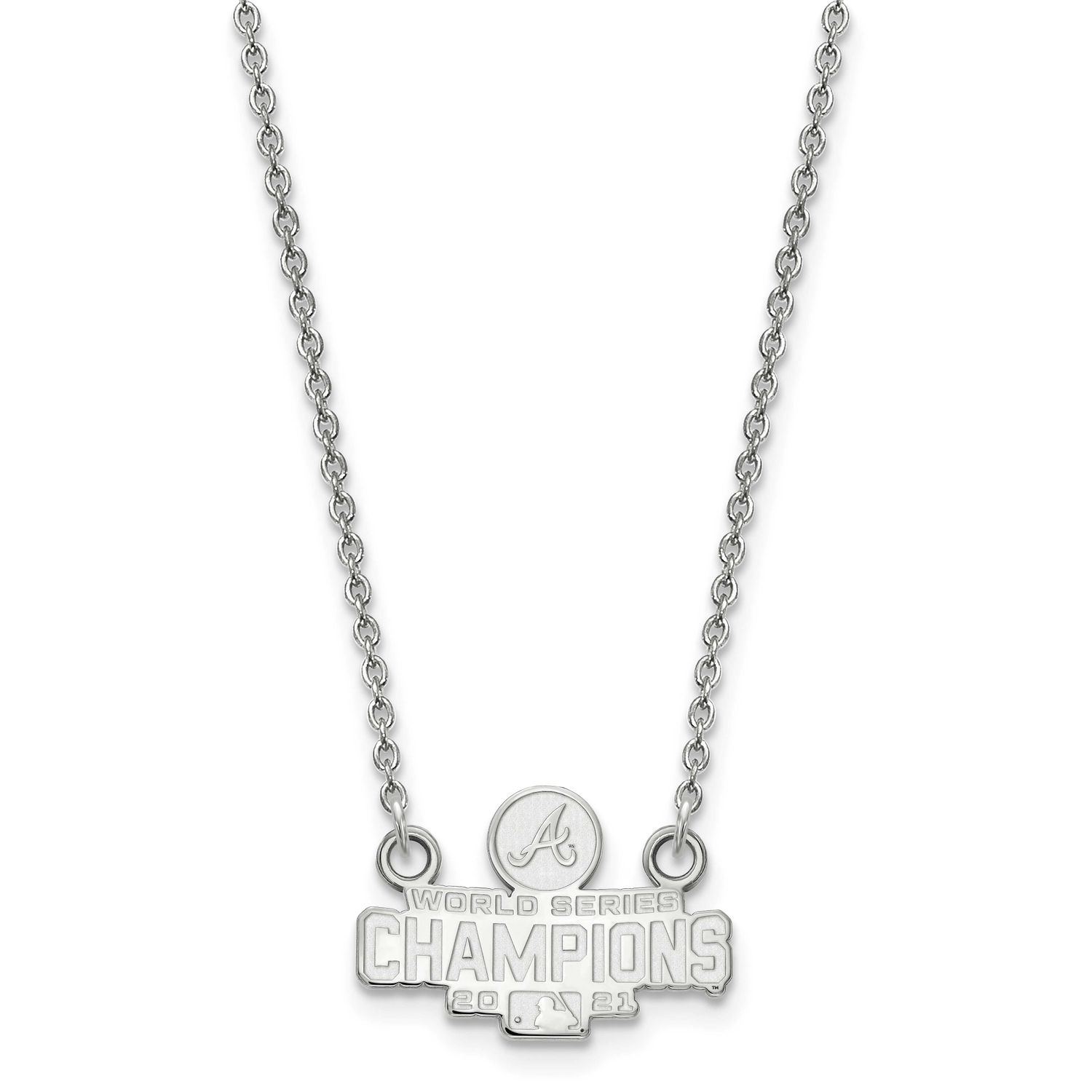 2021 World Series Champions Atlanta Braves Small Pendant with  Neckla Sterling Silver SS006BRA21-18…