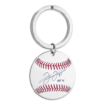 Frank Thomas Hall of Fame Signature Epoxy Baseball Keychain Sterling Silver SSHF03FT14, UPC: