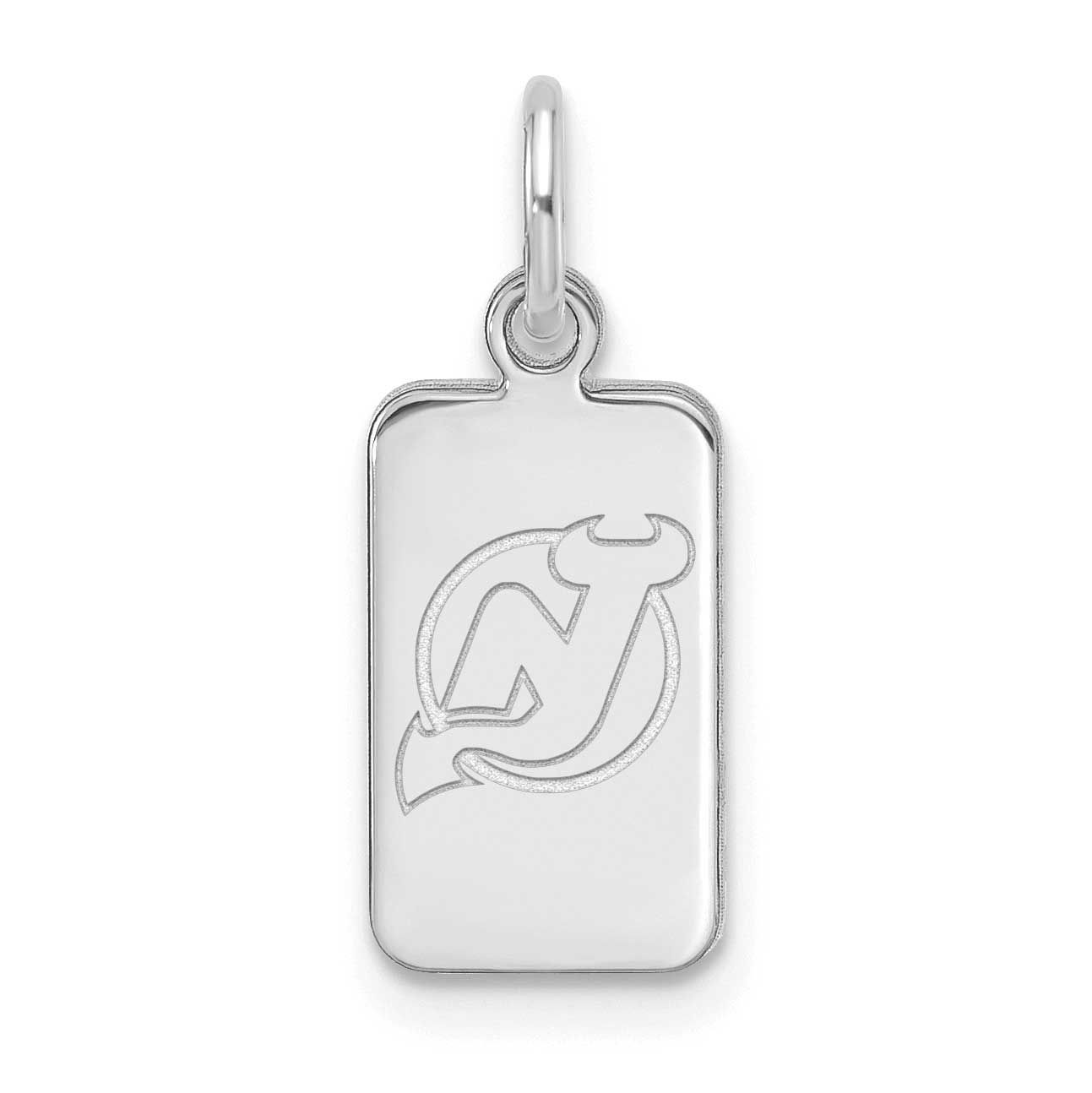 NHL New Jersey Devils Tag Pendant Sterling Silver Rhodium-plated SS125DVL, UPC: 196904184882