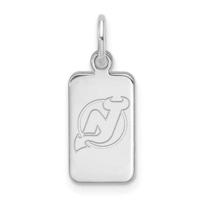 NHL New Jersey Devils Tag Pendant Sterling Silver Rhodium-plated SS125DVL, UPC: 196904184882