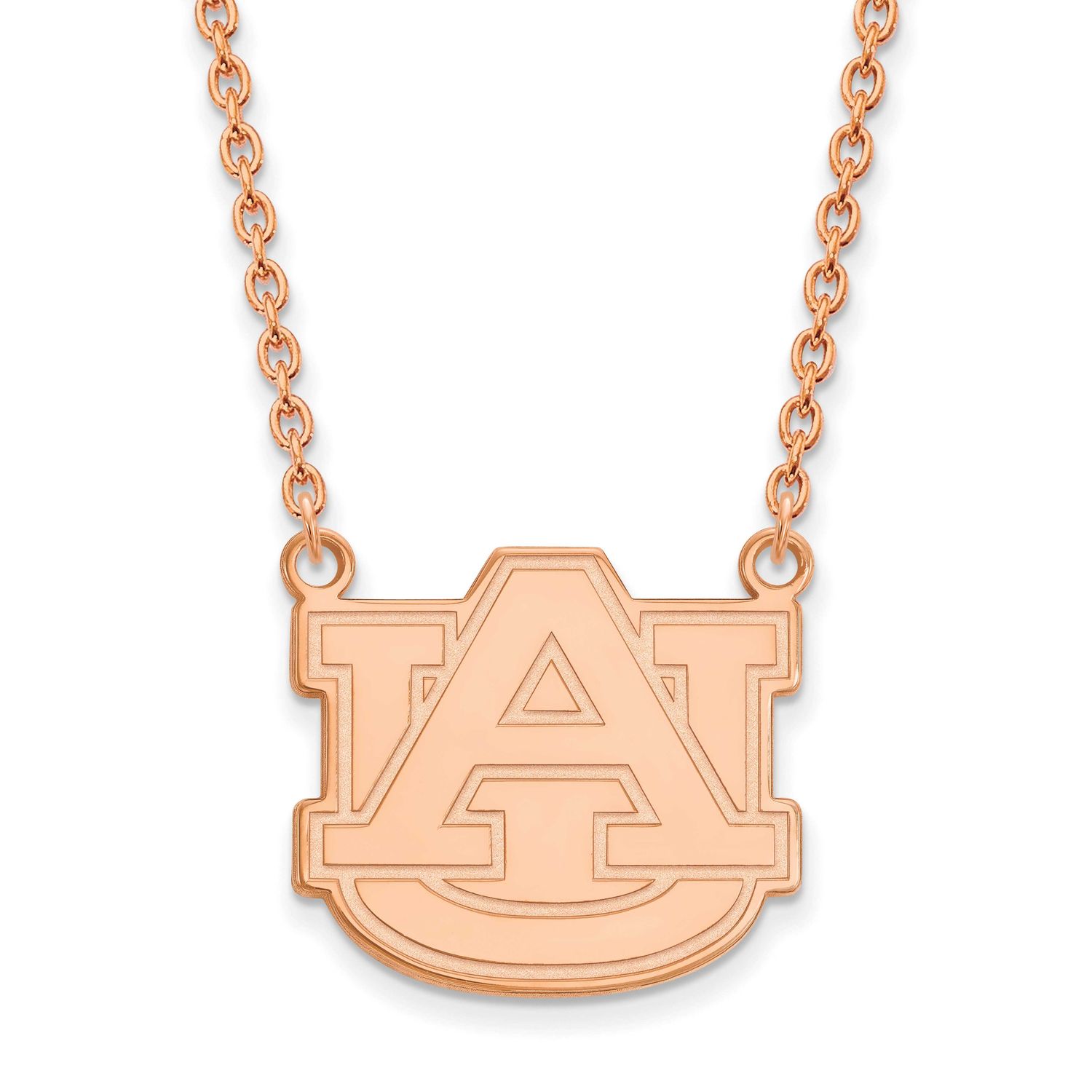 Rose Gold-Plated Auburn University Large Pendant with  Sterling Silver RP016AU-18, UPC: 191101776274