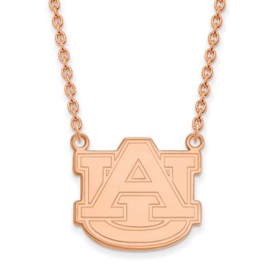 Rose Gold-Plated Auburn University Large Pendant with  Sterling Silver RP016AU-18, UPC: 191101776274