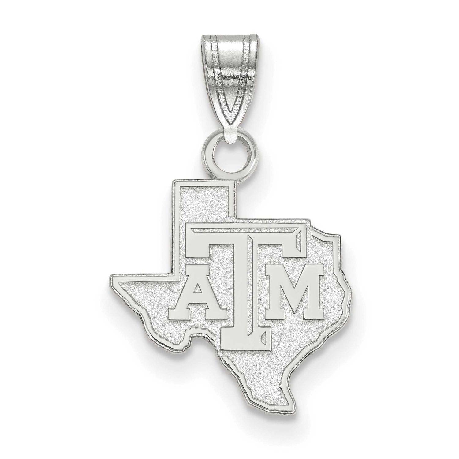 Texas A And M University State Outline Small Pendant Sterling Silver Rhodium-plated SS041TAM, UPC: …