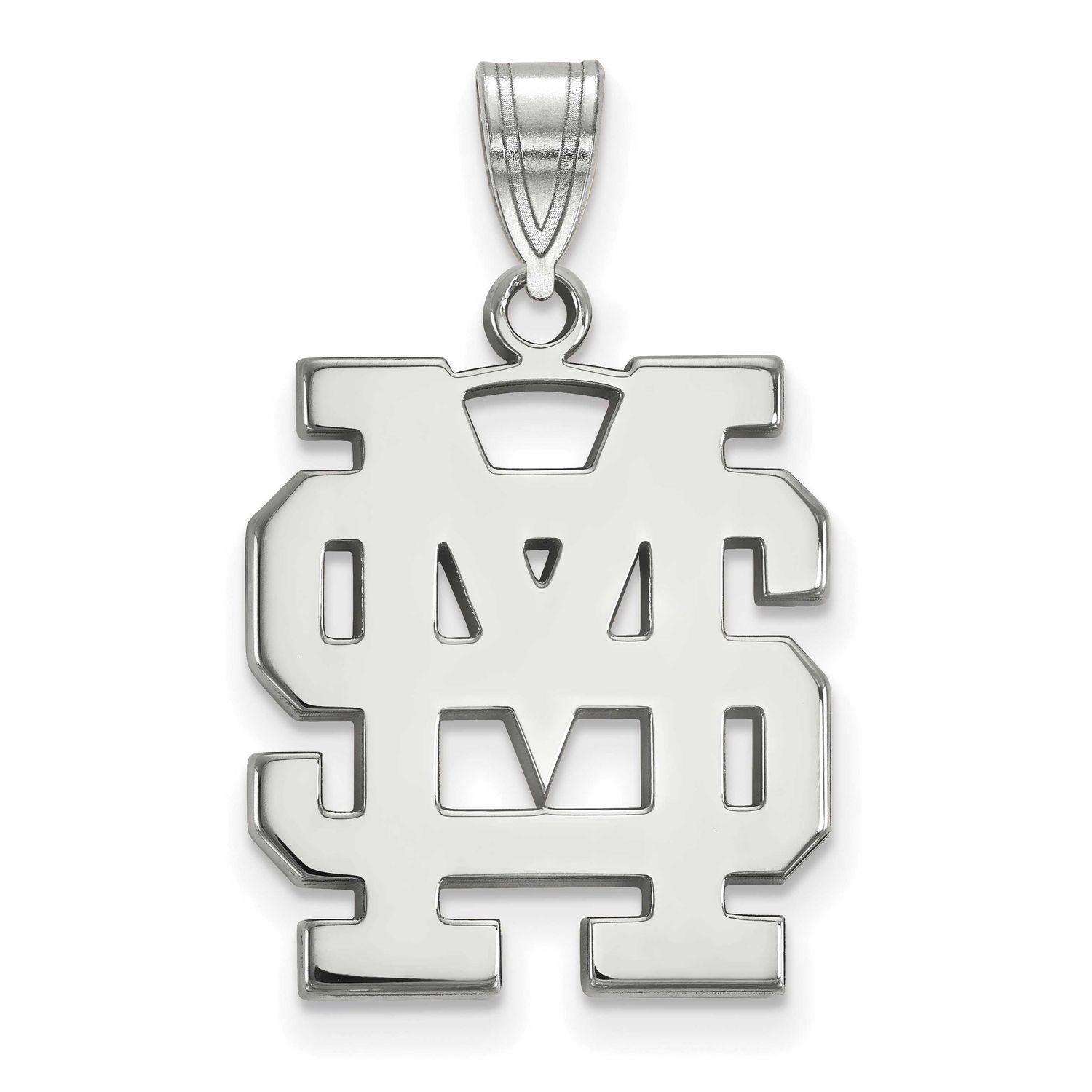 Mississippi State University Large Pendant 10k White Gold 1W064MSS, UPC: 886774792002