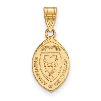 University of Cincinnati Medium Crest Pendant Gold-plated Sterling Silver GP040UC, UPC: 886774941011