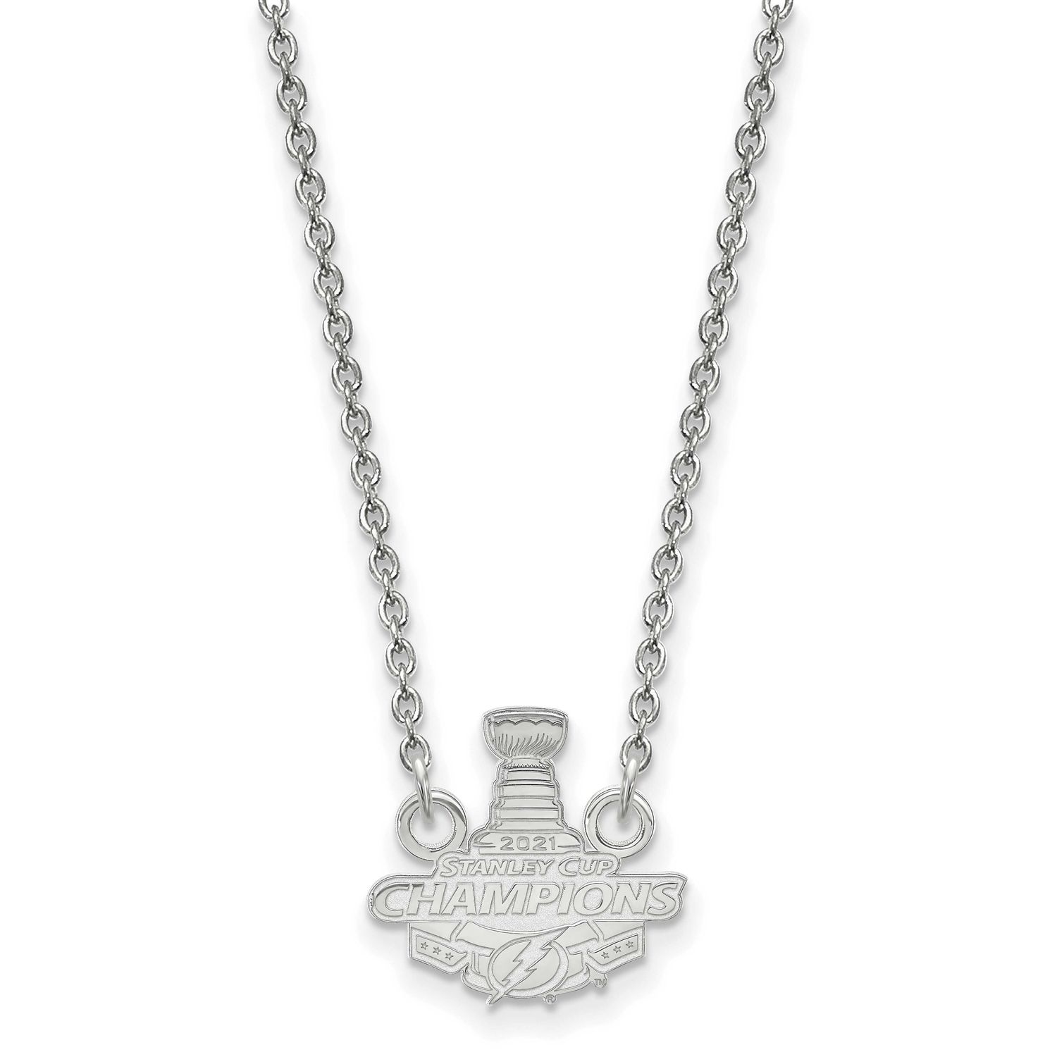 2021 Stanley Cup Champions Tampa Bay Lightning Small Pendant with  Necklace Sterling Silver SS006LI…