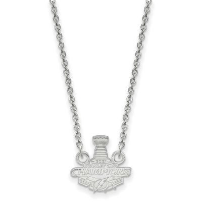 2021 Stanley Cup Champions Tampa Bay Lightning Small Pendant with  Necklace Sterling Silver SS006LI…