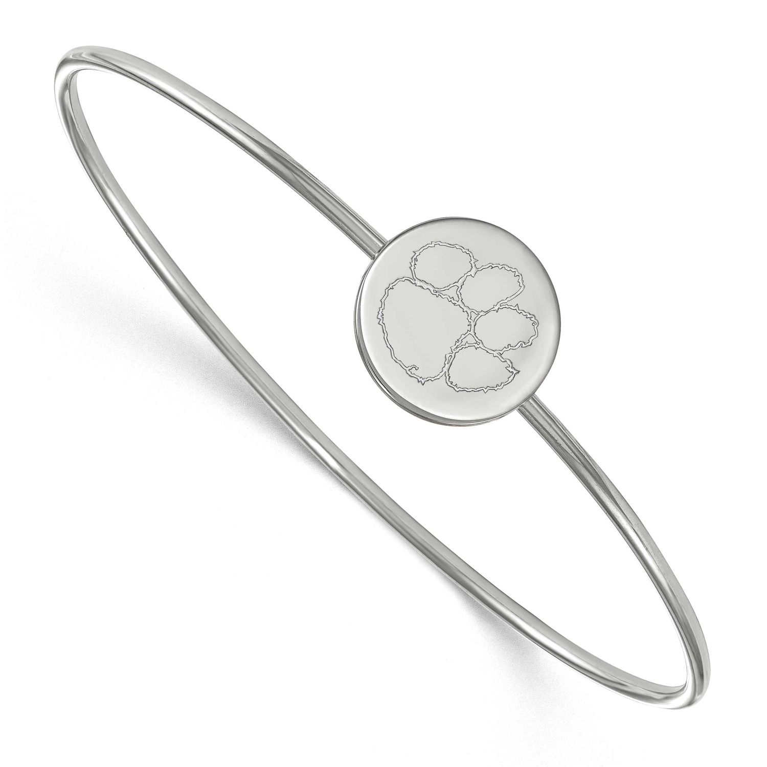 Clemson University Bangle Slip On Sterling Silver Rhodium-plated SS014CU-7, UPC: 886774680279