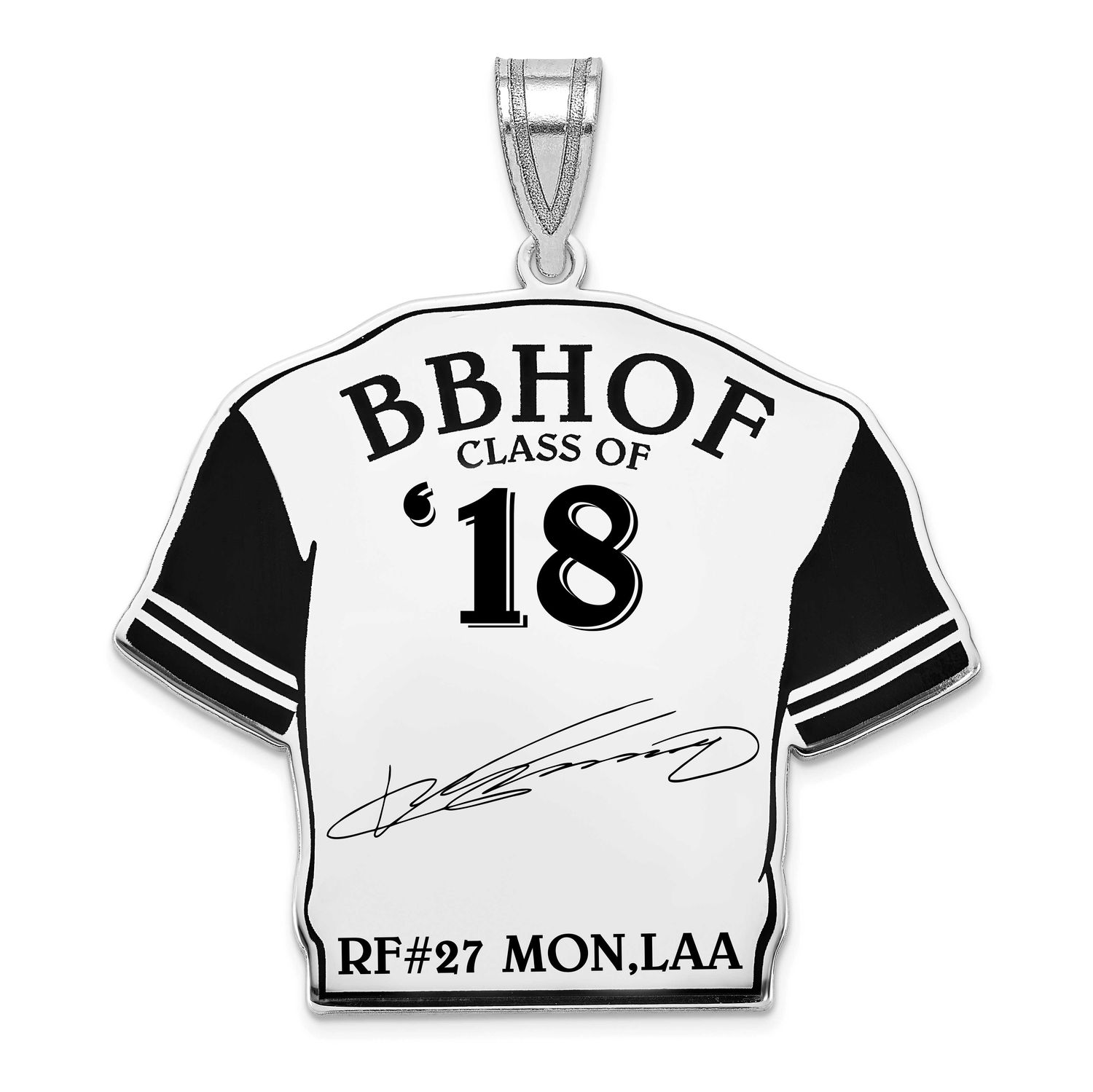 Vladimir Guerrero Hall of Fame Signature Epoxy Jersey Pendant Sterling Silver SSHF01VG18, UPC: