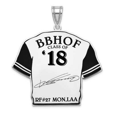 Vladimir Guerrero Hall of Fame Signature Epoxy Jersey Pendant Sterling Silver SSHF01VG18, UPC: