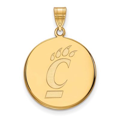 University of Cincinnati Large Disc Pendant 10k Gold 1Y047UC, UPC: 886774818627
