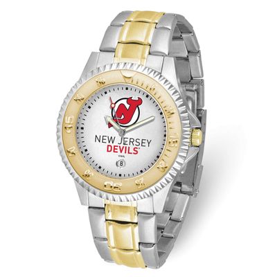 Gametime NHL New Jersey Devils Competitor Two-Tone Quartz Watch with Date Stainless Steel XWM3378, …