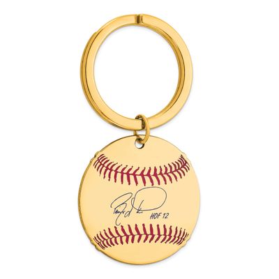 Barry Larkin Hall of Fame Signature Epoxy Baseball Keychain Gold-plated Sterling Silver GPHF03BL12,…