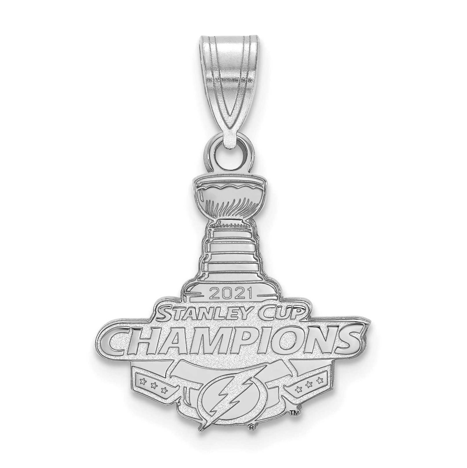 2021 Stanley Cup Champions Tampa Bay Lightning Medium Pendant Sterling Silver SS002LIG21, UPC: