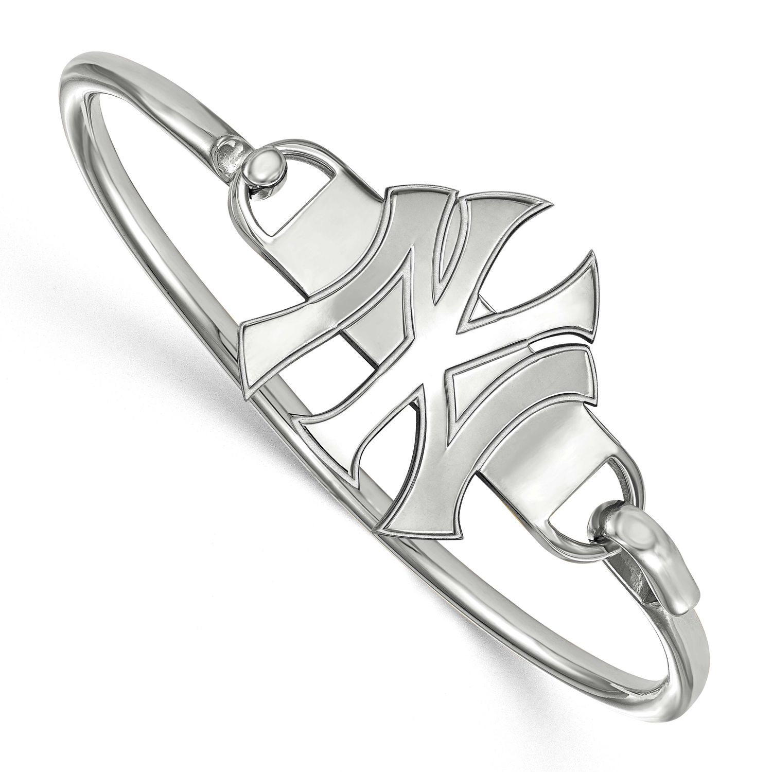MLB New York Yankees Bangle Sterling Silver Rhodium-plated SS021YAN-7, UPC: 886774629223