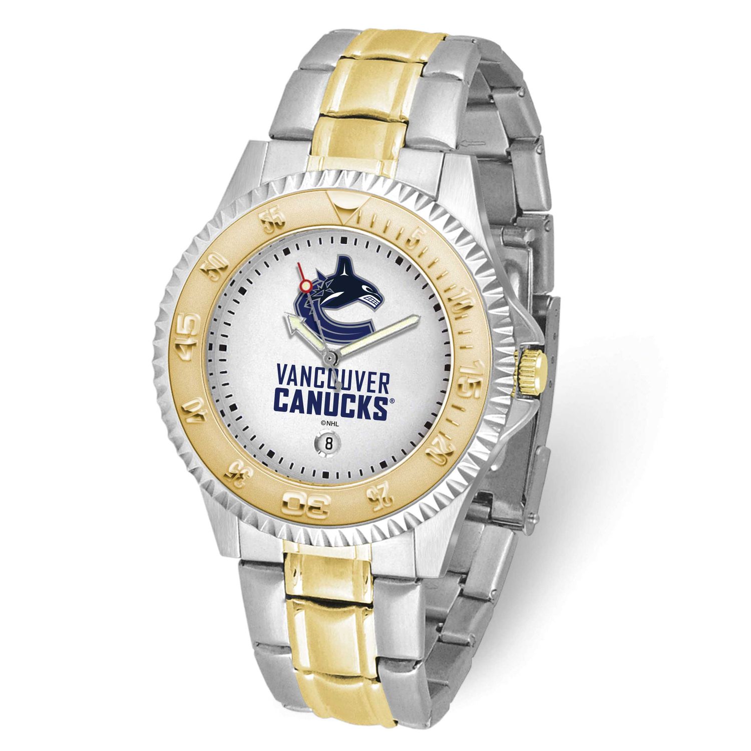 Gametime NHL Vancouver Canucks Competitor Two-Tone Quartz Watch with Date Stainless Steel XWM3388, …