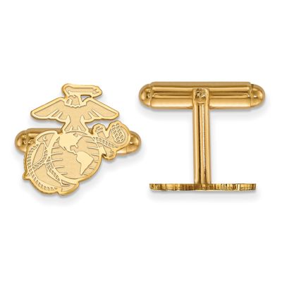 U.S. Marine Corps Cufflink Gold-plated Sterling Silver GP007USMC, UPC: 191101485466
