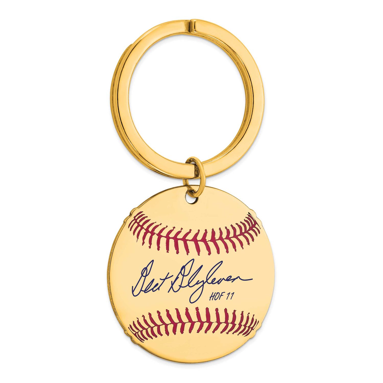 Bert Blyleven Hall of Fame Signature Epoxy Baseball Keychain Gold-plated Sterling Silver GPHF03BB11…