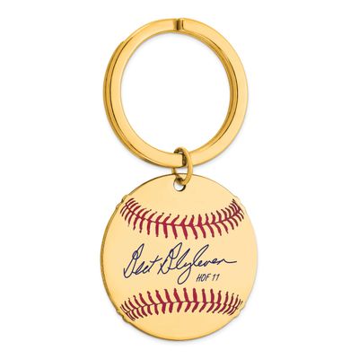 Bert Blyleven Hall of Fame Signature Epoxy Baseball Keychain Gold-plated Sterling Silver GPHF03BB11…