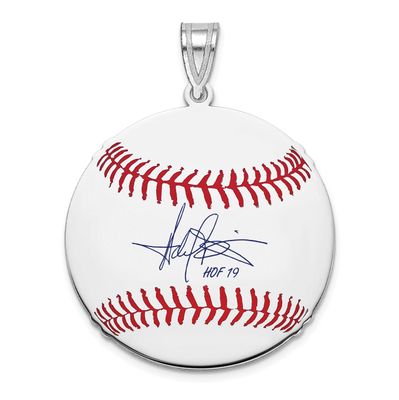 Harold Baines Hall of Fame Signature Medium Epoxy Baseball Pendant Sterling Silver SSHF10HB19, UPC: