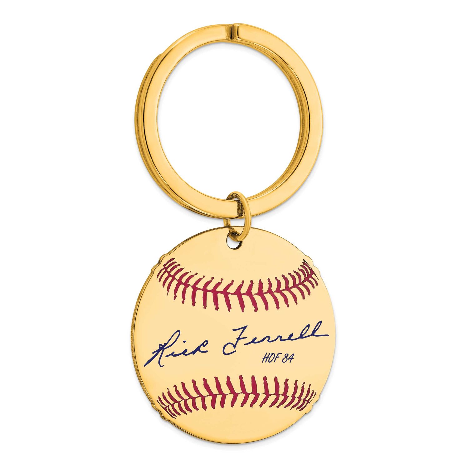 Rick Ferrell Hall of Fame Signature Epoxy Baseball Keychain Gold-plated Sterling Silver GPHF03RF84,…