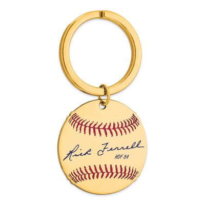 Rick Ferrell Hall of Fame Signature Epoxy Baseball Keychain Gold-plated Sterling Silver GPHF03RF84,…