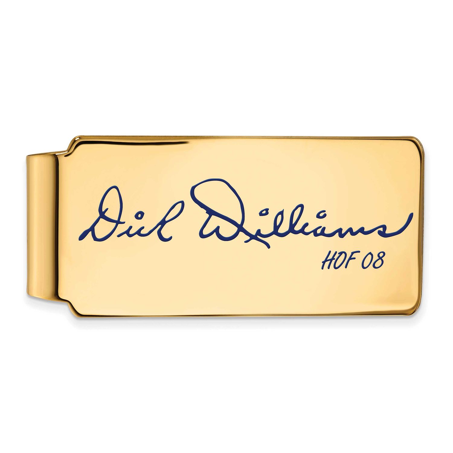 Dick Williams Hall of Fame Signature Epoxy Money Clip Gold-plated Sterling Silver GPHF04DW08, UPC: