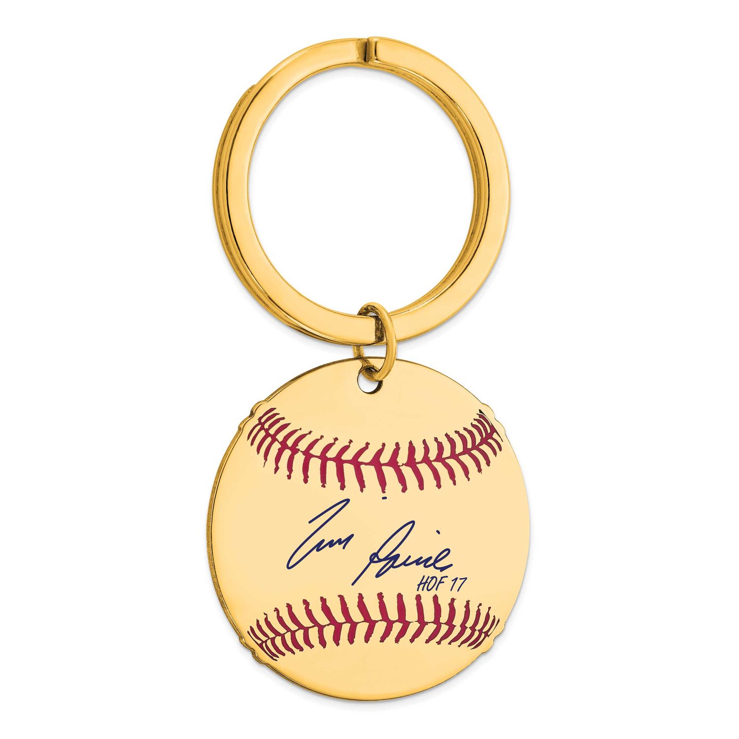Tim Raines Hall of Fame Signature Epoxy Baseball Keychain Gold-plated Sterling Silver GPHF03TR17, U…