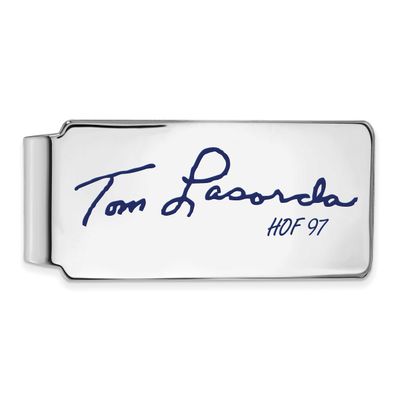 Tom Lasorda Hall of Fame Signature Epoxy Money Clip Sterling Silver SSHF04TL97, UPC: