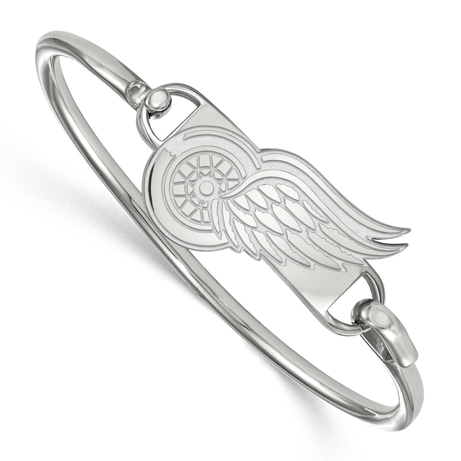 NHL Detroit Red Wings Bangle Sterling Silver Rhodium-plated SS018RWI-7, UPC: 886774958668