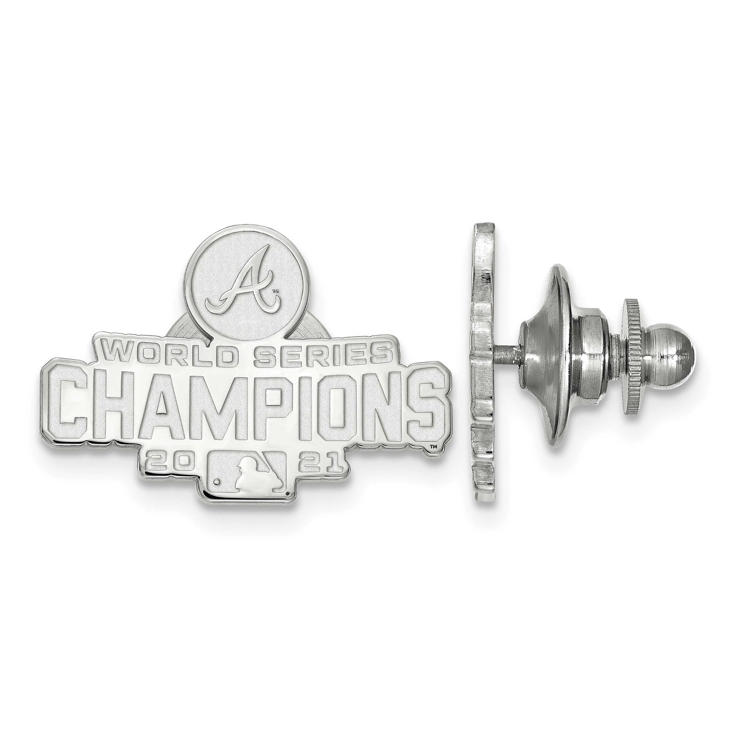 2021 World Series Champions Atlanta Braves Tie Tac Sterling Silver SS008BRA21, UPC: 883957954530