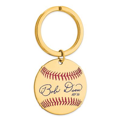 Bobby Doerr Hall of Fame Signature Epoxy Baseball Keychain Gold-plated Sterling Silver GPHF03BD86, …