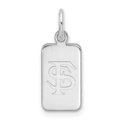 Florida State University Tag Pendant Sterling Silver Rhodium-plated SS125FSU, UPC: 196904187401